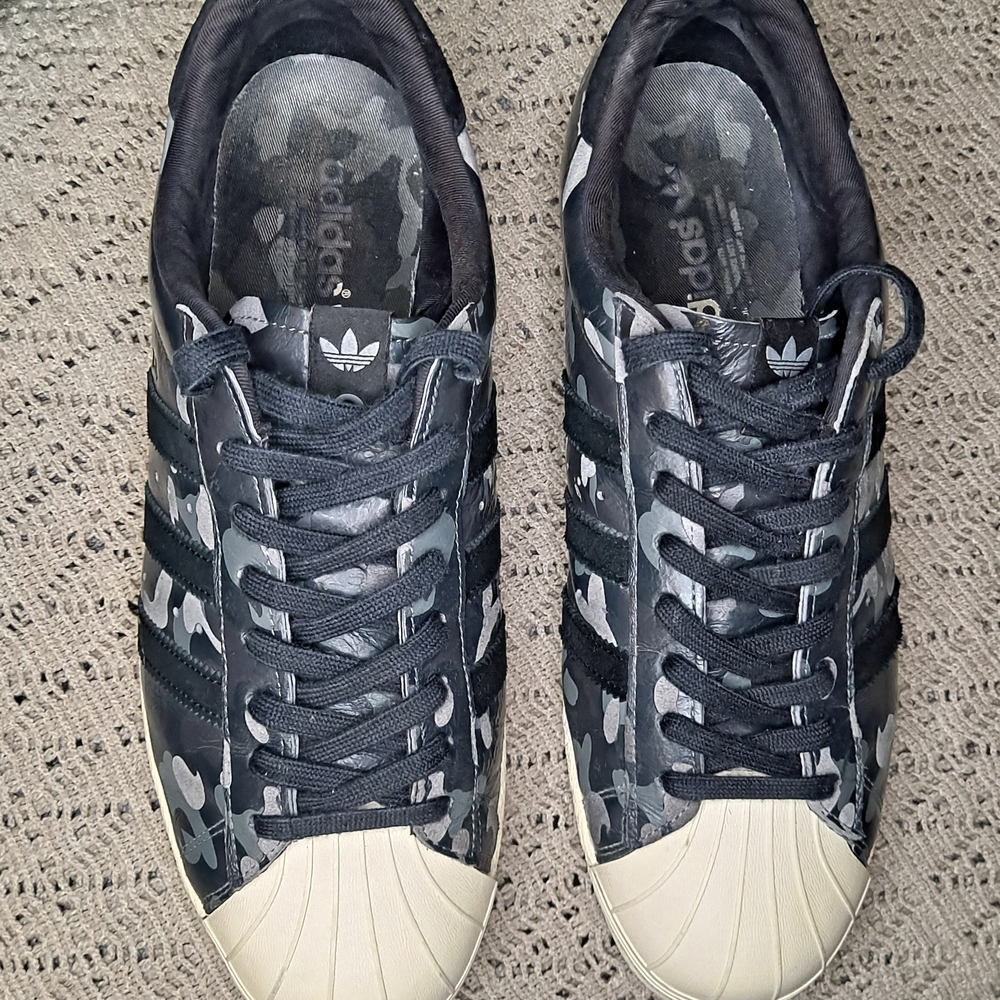 Bathing Ape x Undeafeated xAdidas Superstar 80s 'Black Camo